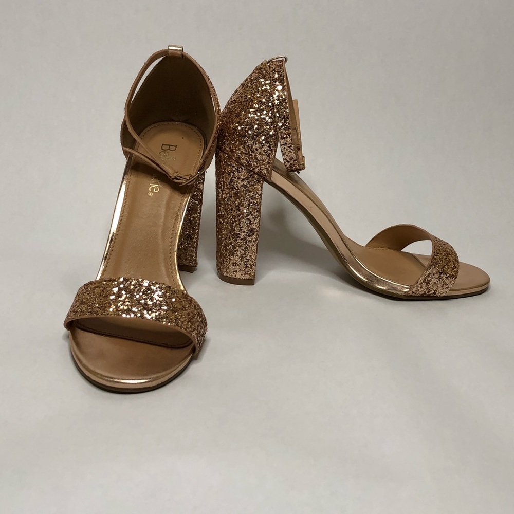 ROSE GOLD Glitter✨ size 8 heel